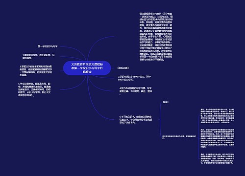 义务教育阶段语文课程标准第一学段识字与写字目标解读