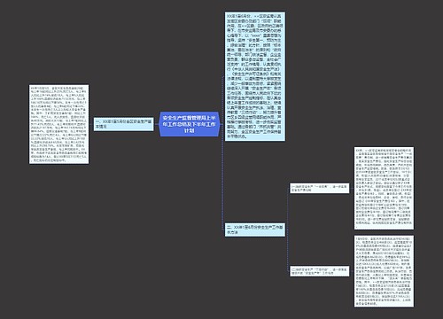 安全生产监督管理局上半年工作总结及下半年工作计划