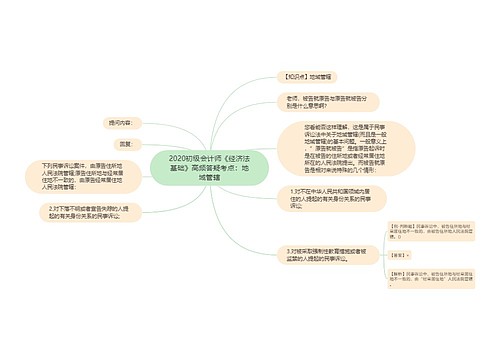 2020初级会计师《经济法基础》高频答疑考点：地域管辖