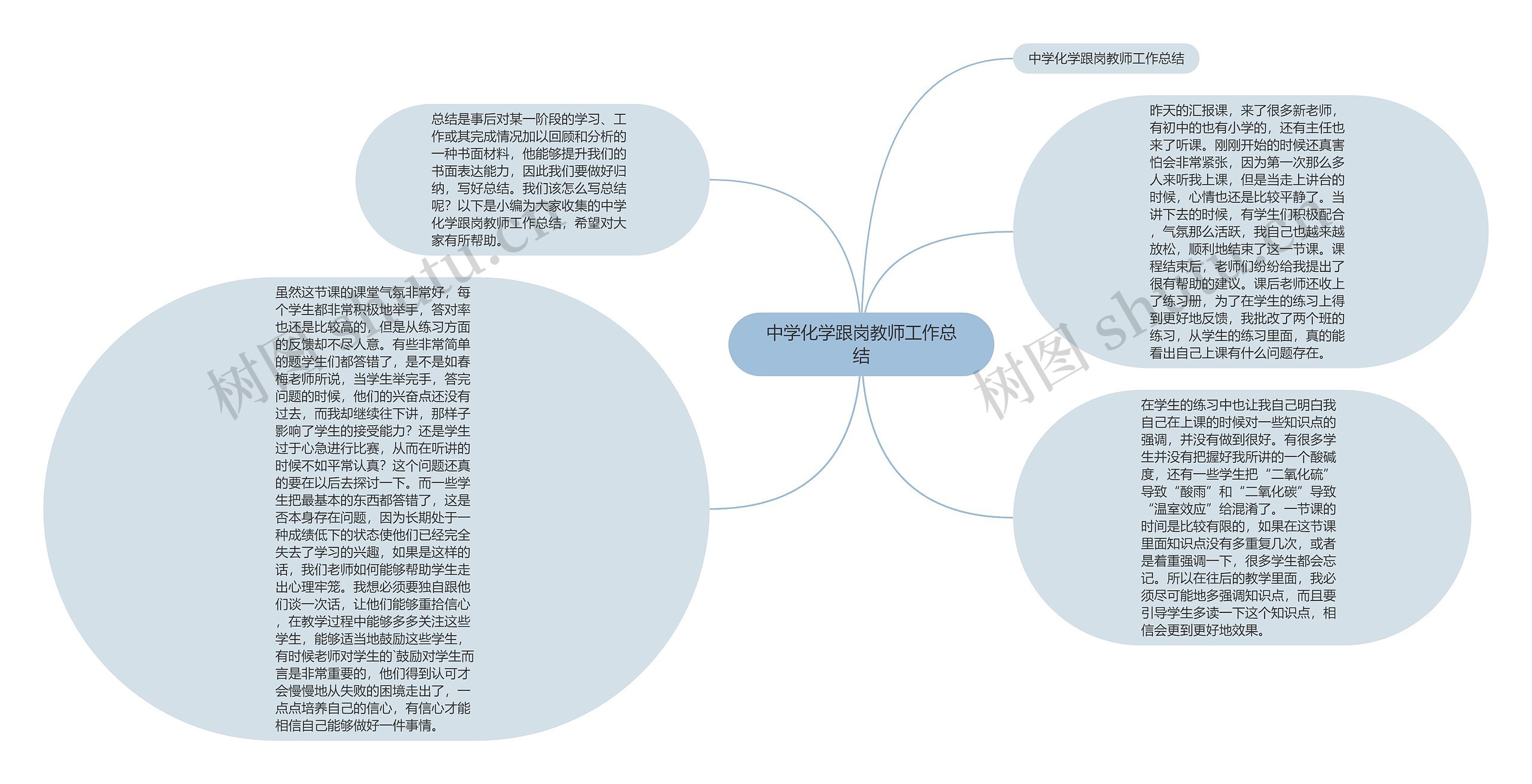 中学化学跟岗教师工作总结思维导图