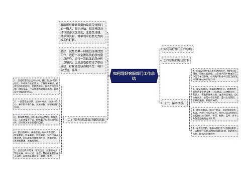 如何写好客服部门工作总结