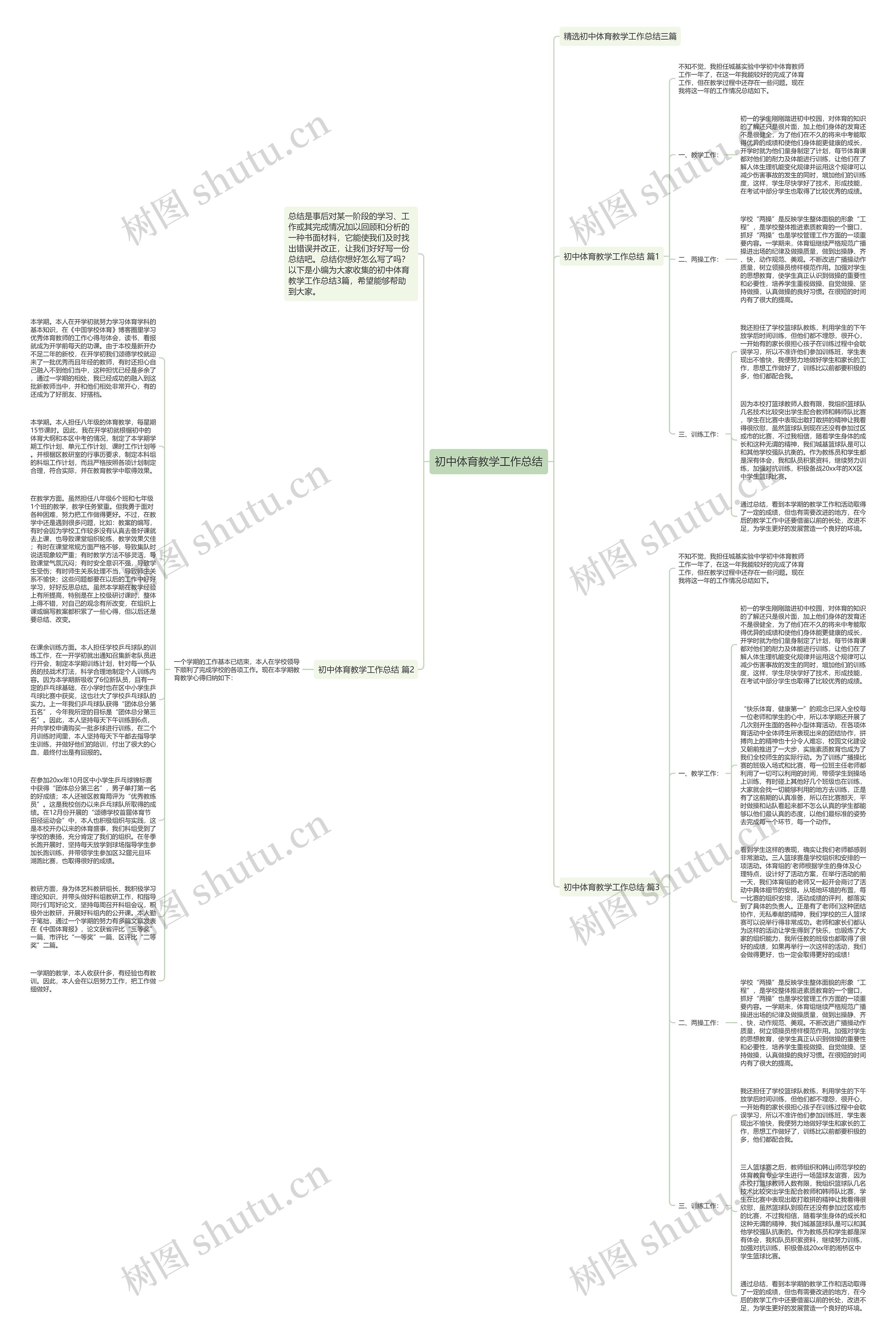 初中体育教学工作总结