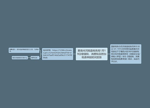 黄南州河南县税务局1月19日增值税、消费税及附加税费申报时间安排