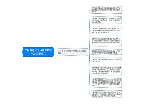 二月革命和十月革命的区别及历史意义