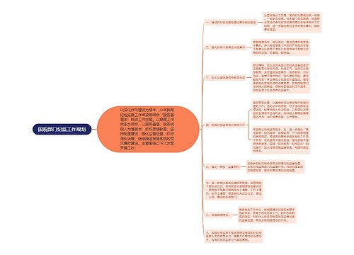 国税部门纪监工作规划