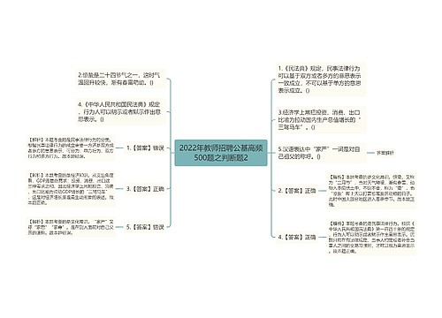 2022年教师招聘公基高频500题之判断题2