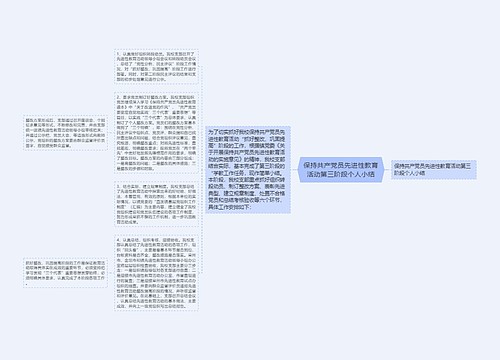 保持共产党员先进性教育活动第三阶段个人小结