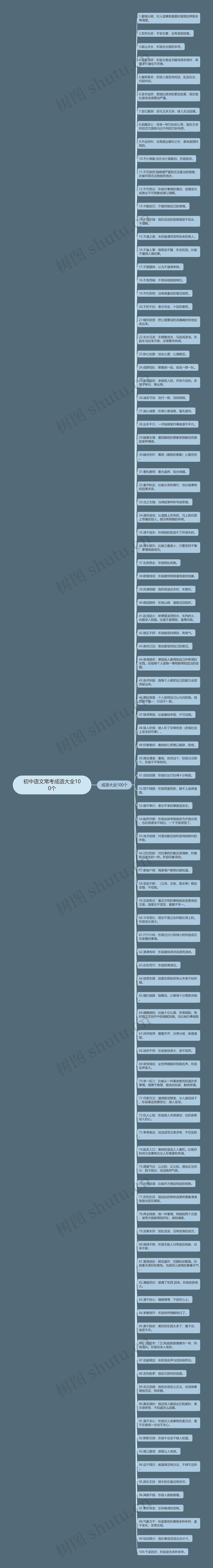 初中语文常考成语大全100个