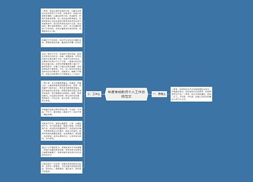 年度考核教师个人工作总结范文