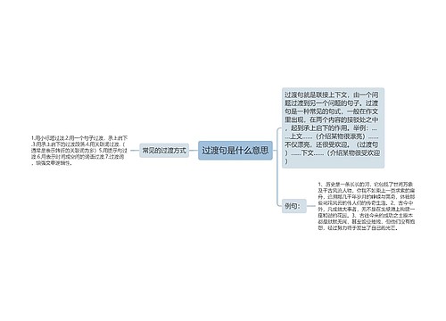 过渡句是什么意思