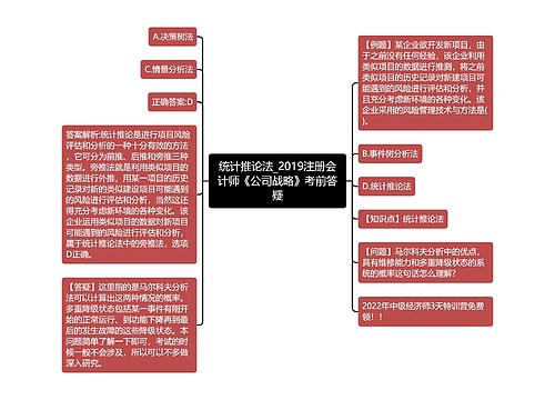 统计推论法_2019注册会计师《公司战略》考前答疑