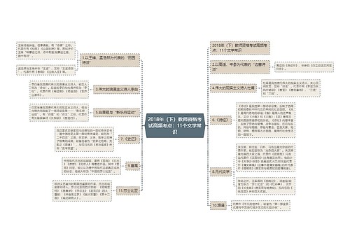 2018年（下）教师资格考试高频考点：11个文学常识