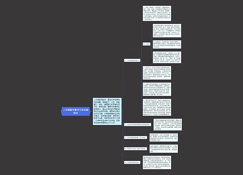 二年级数学教学工作总结范文