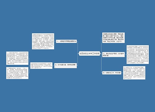 社区安全上半年工作总结