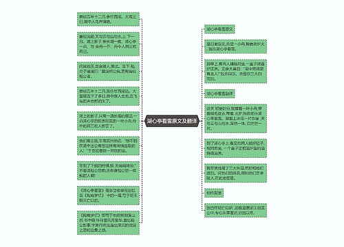 湖心亭看雪原文及翻译