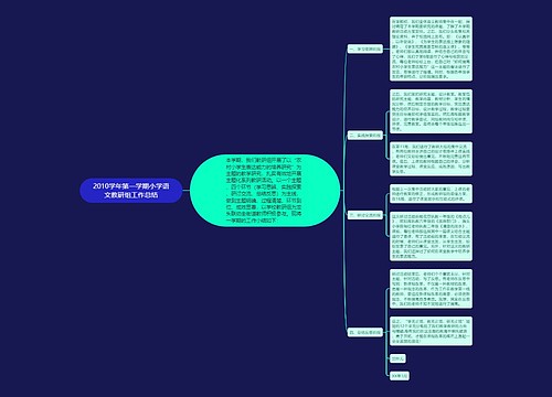 2010学年第一学期小学语文教研组工作总结