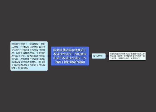 国务院批转国家经委关于改进技术进步工作的报告和关于改进技术进步工作的若干暂行规定的通知