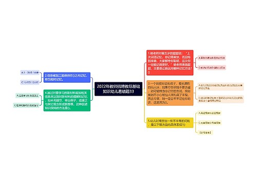 2022年教师招聘教综基础知识幼儿易错题33