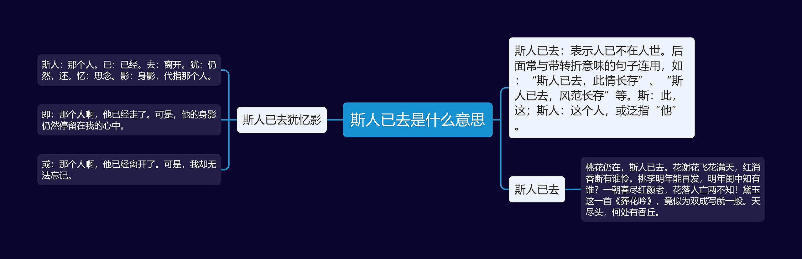 斯人已去是什么意思思维导图