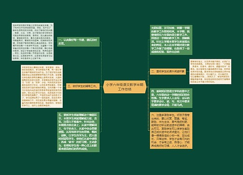 小学六年级语文教学半期工作总结