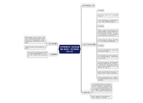 2020初级会计《经济法基础》知识点：会计机构和会计人员