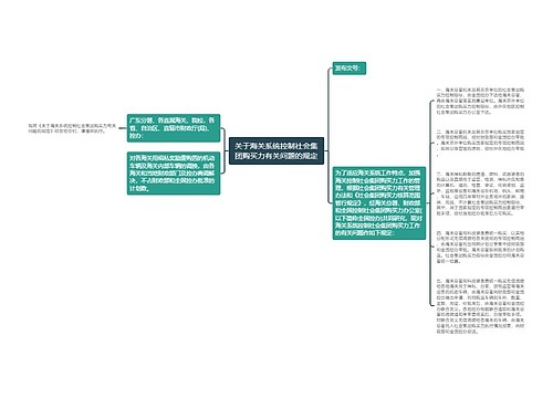 关于海关系统控制社会集团购买力有关问题的规定