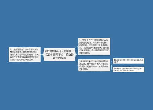 2019初级会计《初级会计实务》高频考点：营业外收支的核算