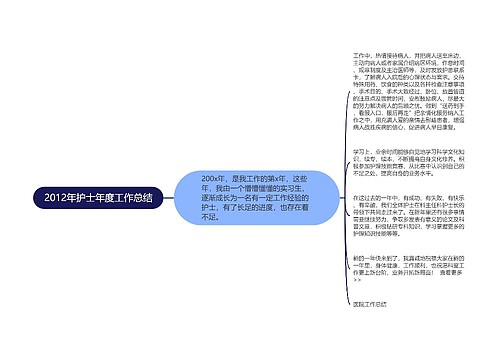 2012年护士年度工作总结