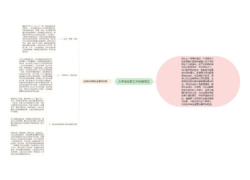 大学活动部工作总结范文