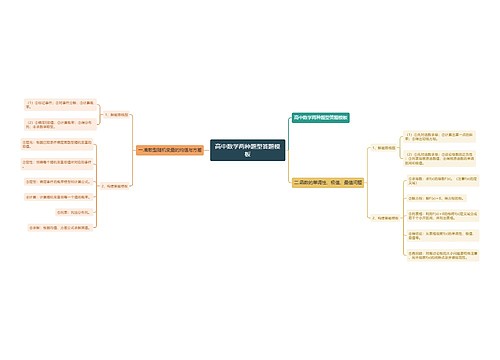 高中数学两种题型答题模板