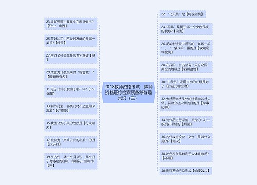 2018教师资格考试：教师资格证综合素质备考有趣常识（三）