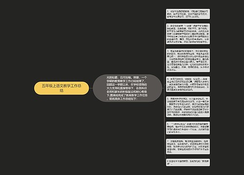 五年级上语文教学工作总结