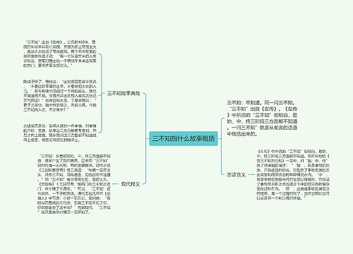 三不知指什么故事概括