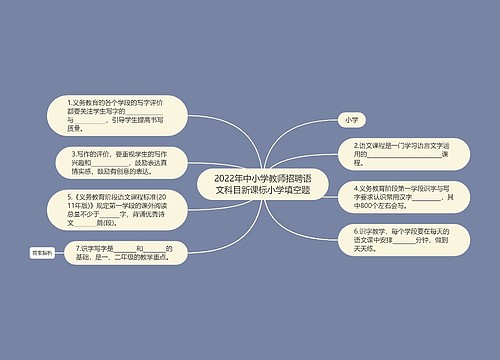 2022年中小学教师招聘语文科目新课标小学填空题