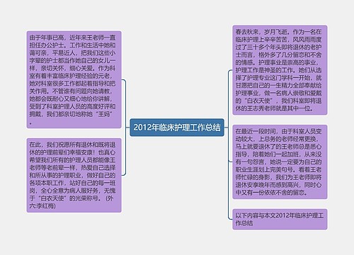 2012年临床护理工作总结