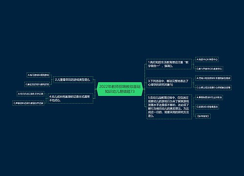 2022年教师招聘教综基础知识幼儿易错题73