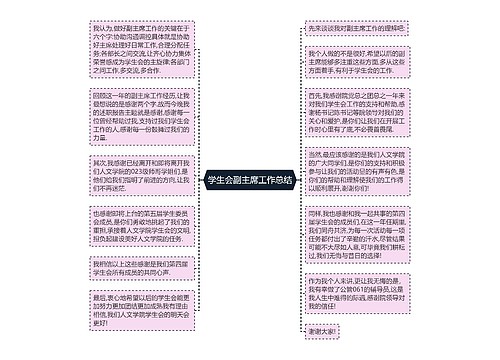 学生会副主席工作总结