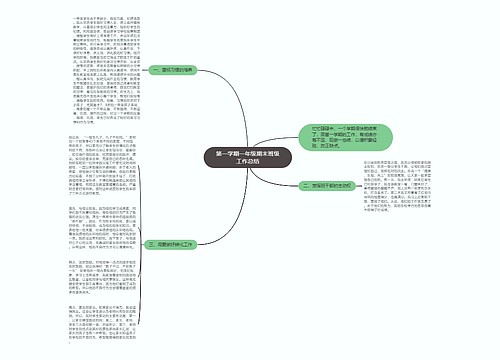 第一学期一年级期末班级工作总结