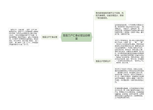 楚虽三户亡秦必楚出自哪里