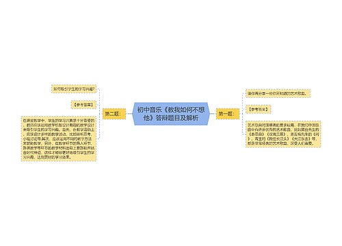 初中音乐《教我如何不想他》答辩题目及解析