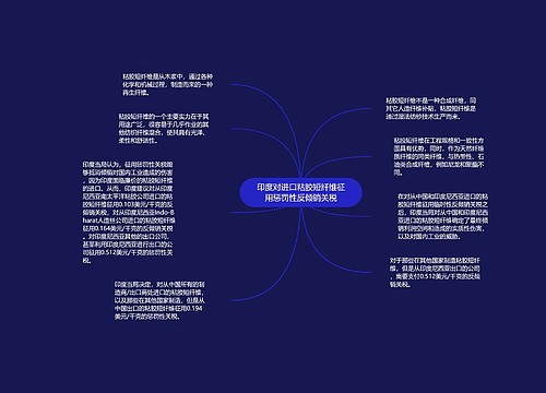 印度对进口粘胶短纤维征用惩罚性反倾销关税