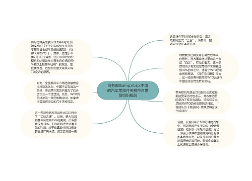 商务部&amp;nbsp;中国的汽车零部件关税符合世贸组织规则