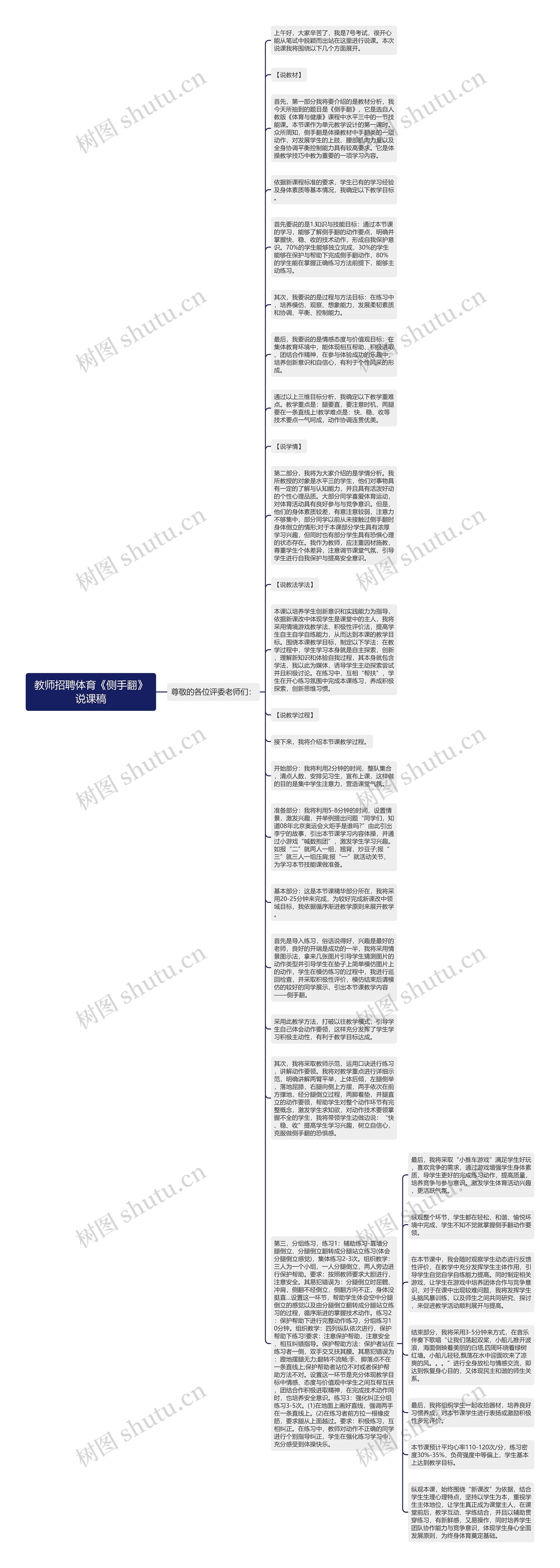 教师招聘体育《侧手翻》说课稿