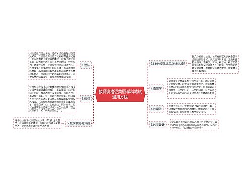 教师资格证英语学科笔试通用方法