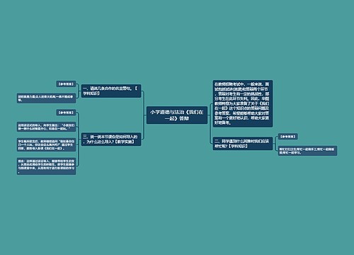 小学道德与法治《我们在一起》答辩