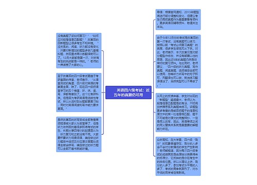         	英语四六级考试：近五年的真题仍可用