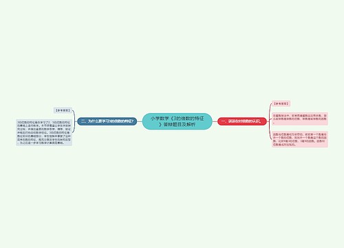 小学数学《3的倍数的特征》答辩题目及解析