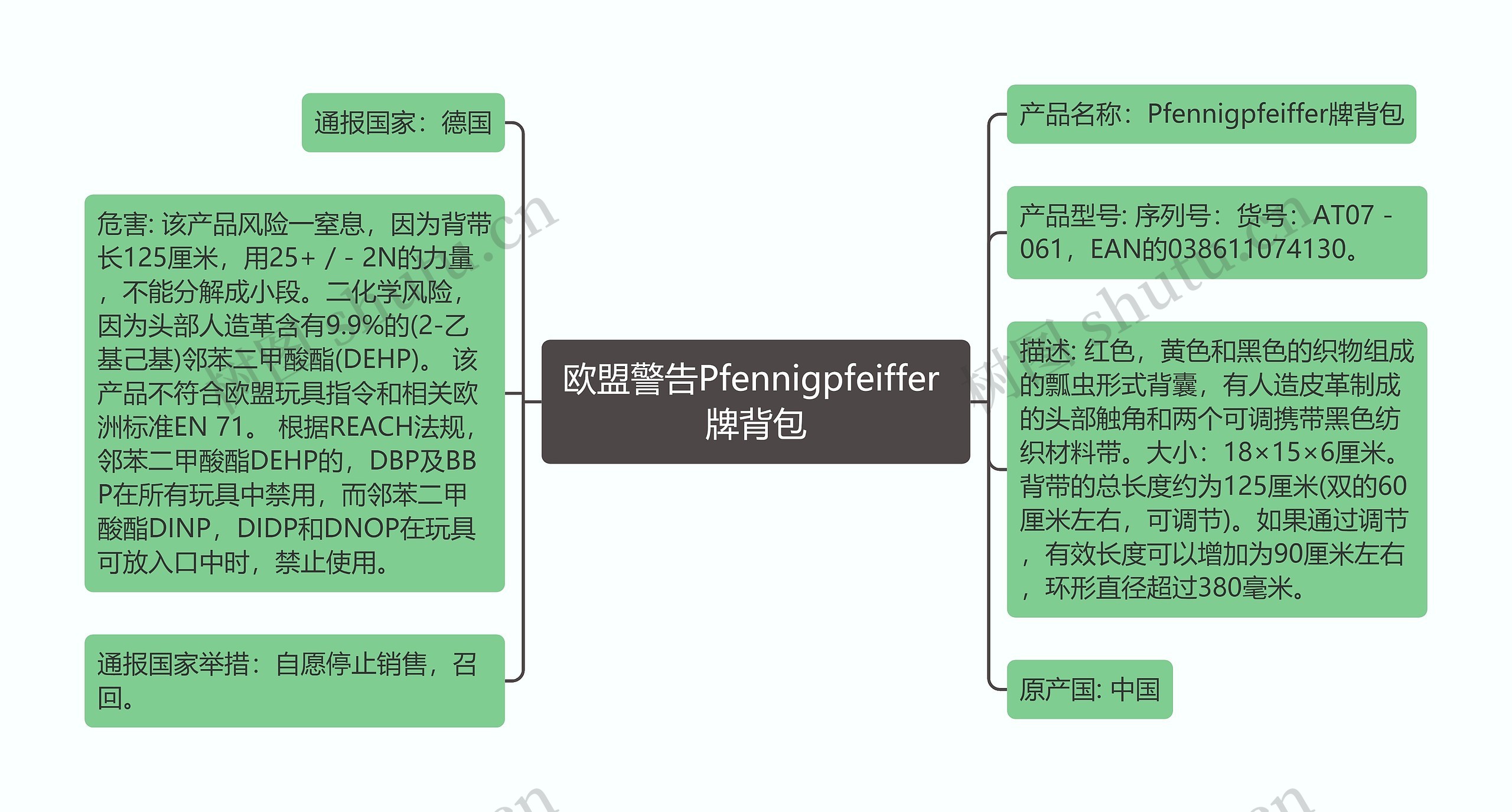 欧盟警告Pfennigpfeiffer 牌背包思维导图