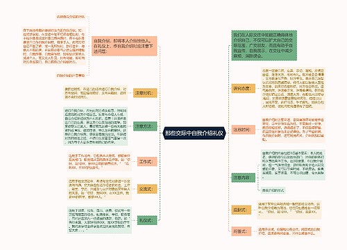 那些交际中自我介绍礼仪