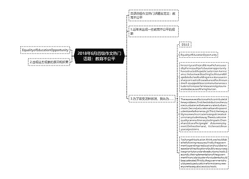 2018年6月四级作文热门话题：教育不公平